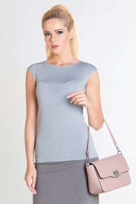 Блузка-топ Незнакомка 08.1003.800 масло ((44) 164-88-96, светло-серый)