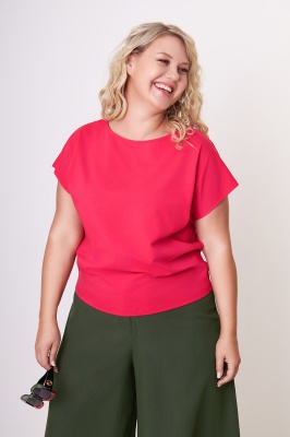 Блузка Незнакомка 03.3029.2154 хлопок "кулирка" ((44) 164-88-96, малиновый)