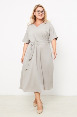 Платье женское Незнакомка 00.9408.2853 ткань костюмная ((44) 164-88-96, серо-бежевый)