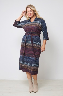Платье Незнакомка 00.8466.2800 трикотаж-ангора ((62) 164-124-132, сине-розовый)