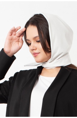 17.8449.2736 капор трикотаж-кожа ((50) 164-100-108, молочный)