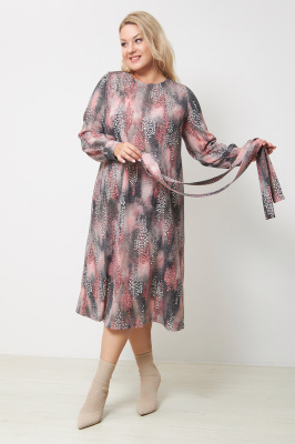 Платье Незнакомка 00.8482.2804 трикотаж-ангора ((44) 164-88-96, серо-розовый)