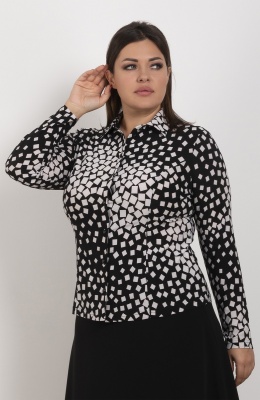 Блузка Незнакомка 01.2175.1780 масло ((48) 164-96-104, черно-белый)