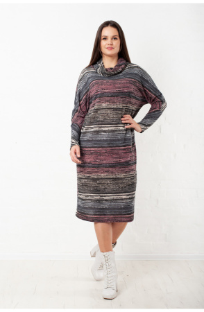 Платье Незнакомка 00.8466.2128 трикотаж ангора ((60) 164-120-126, серо-розовый)