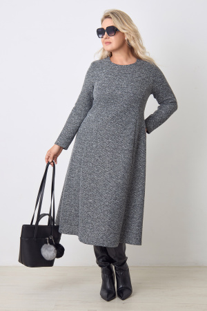 Платье Незнакомка 00.8431.2880 трикотаж меланж ((44) 164-88-96, черно-серый)