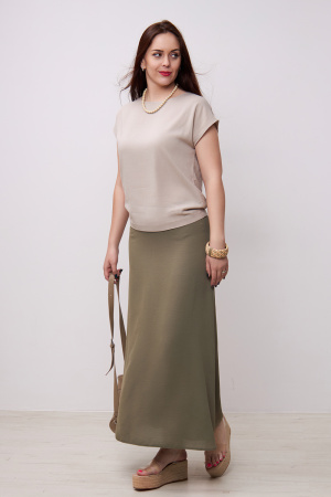 Блузка Незнакомка 03.9499.2154 ткань плательная слаб ((44) 164-88-96, серо-бежевый)