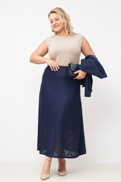 Юбка Незнакомка 04.9623.556.09 гипюр ((44) 164-88-96, темно-синий)