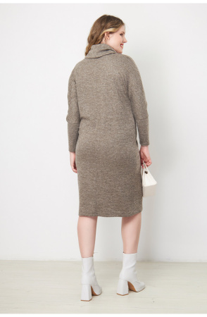 Платье Незнакомка 00.8414.2128.1 трикотаж-меланж ((58) 164-116-124, серо-бежевый)
