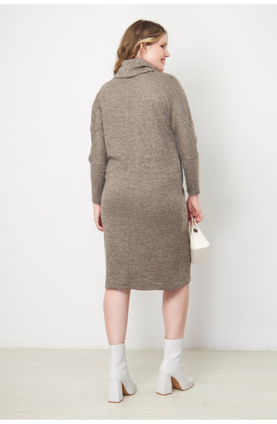 Платье Незнакомка 00.8414.2128.1 трикотаж-меланж ((58) 164-116-124, серо-бежевый)