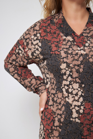 Платье Незнакомка 00.8482.2653 трикотаж-ангора ((52) 164-104-112, корич-терракот)