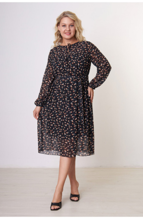 Платье Незнакомка 00.7510.2812 шифон ((52) 164-104-112, черный)