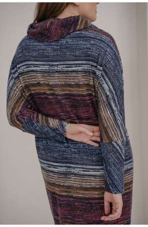 Платье Незнакомка 00.8466.2128 трикотаж ангора ((44) 164-88-96, сине-розовый)