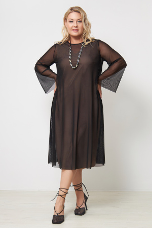 Платье Незнакомка 00.9613.2877 сетка ((54) 164-108-116, черный)