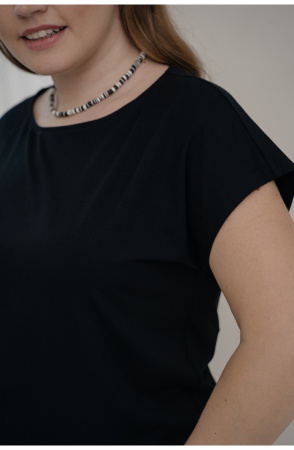 Блузка Незнакомка 03.3012.2154 вискоза ((54) 164-108-116, черный)