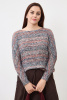 Джемпер Незнакомка 03.8653.2032 вязанка"меланж" ((44) 164-88-96, сине-коричневый)