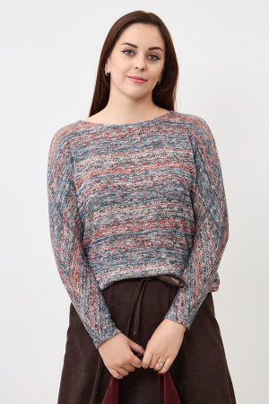 Джемпер Незнакомка 03.8653.2032 вязанка"меланж" ((44) 164-88-96, сине-коричневый)