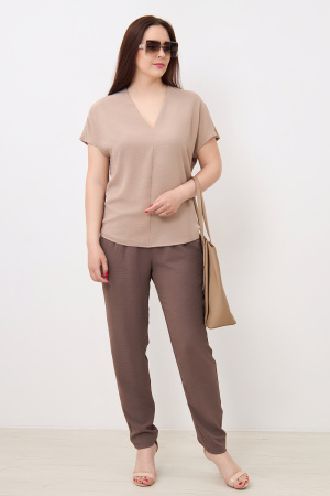 Блузка Незнакомка 01.9497.2893 ткань жатка ((62) 164-124-132, песочный)