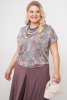 Блузка Незнакомка 03.2160.2154  масло ((44) 164-88-96, цветы на сером)