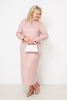 Платье Незнакомка 00.8656.2619 вязанка лапша ((54) 164-108-116, пыльная роза)