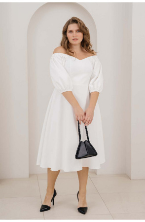 Платье Незнакомка 00.9280.2745 ткань костюмная ((56) 164-112-120, молочный)