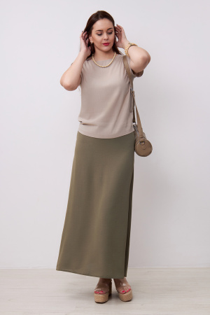 Юбка Незнакомка 04.9497.556.09 ткань ((52) 164-104-112, хаки)