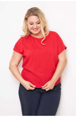 Блузка Незнакомка 03.9499.2154 ткань плательная слаб ((56) 164-112-120, красный)