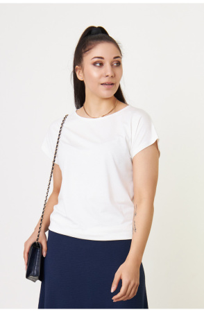 Блузка Незнакомка 03.9499.2154 ткань плательная слаб ((62) 164-124-132, молочный)