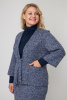 Жакет женский Незнакомка 10.8452.669 трикотаж"букле" ((56) 164-112-120, сине-белый)