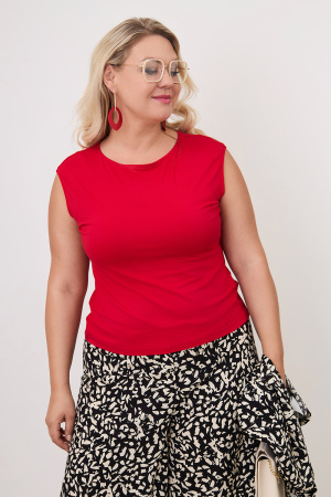 Блузка Незнакомка 08.3012.800 топ вискоза ((56) 164-112-120, красный)