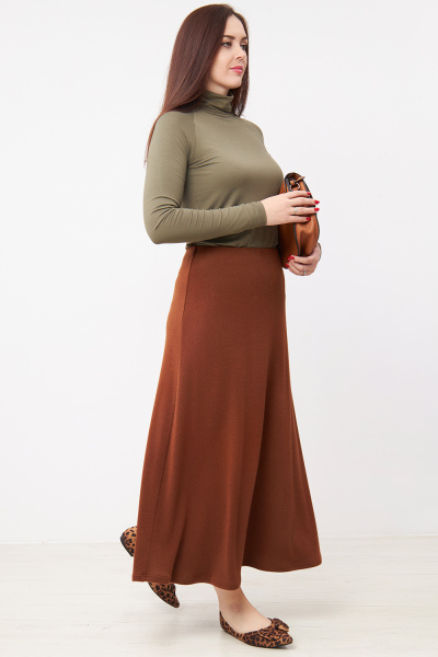 Юбка Незнакомка 04.8662.556.09 вязанка-ангора ((54) 164-108-116, коричневый)