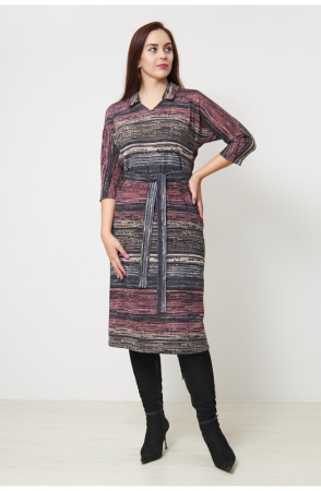 Платье Незнакомка 00.8466.2800 трикотаж-ангора ((62) 164-124-132, серо-розовый)