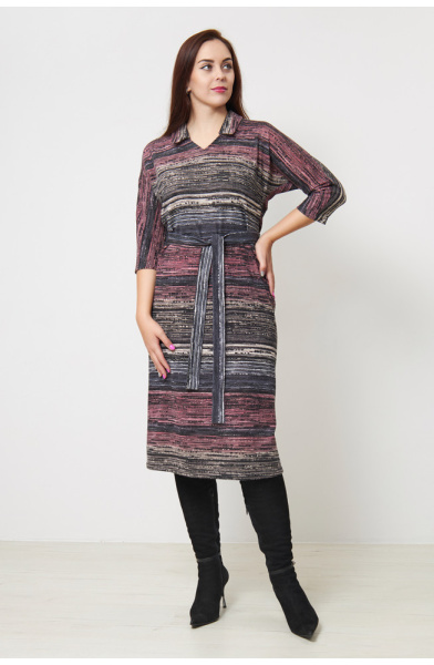 Платье Незнакомка 00.8466.2800 трикотаж-ангора ((44) 164-88-96, серо-розовый)