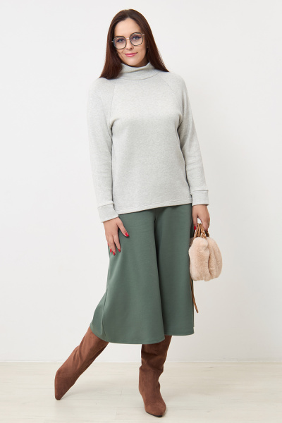 Юбка-брюки Незнакомка 05.5021.2630 вискоза ((48) 164-96-104, серо-зеленый)