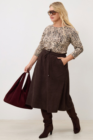 Юбка Незнакомка 04.9506.2674 вельвет ((44) 164-88-96, темно-коричн.)