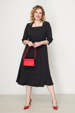 Платье Незнакомка 00.9280.2825 ткань костюмная ((52) 164-104-112, черный)