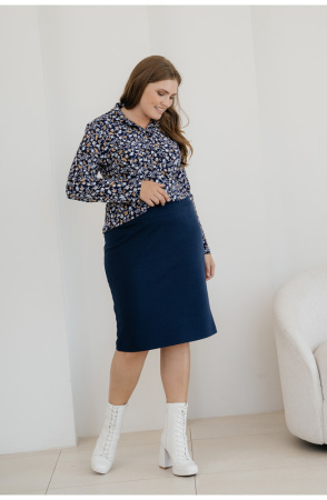 Юбка женская Незнакомка 04.5021.1158 вискоза ((48) 164-96-104, темно-синий)