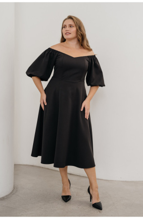 Платье Незнакомка 00.9280.2745 ткань костюмная ((48) 164-96-104, черный)