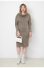 Платье Незнакомка 00.8414.2128.1 трикотаж-меланж ((58) 164-116-124, серо-бежевый)