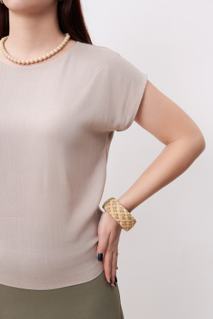 Блузка Незнакомка 03.9499.2154 ткань плательная слаб ((44) 164-88-96, серо-бежевый)