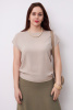 Блузка Незнакомка 03.9499.2154 ткань плательная слаб ((44) 164-88-96, серо-бежевый)