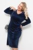 Платье Незнакомка 00.8490.2875.07 бархат ((44) 164-88-96, темно-синий)