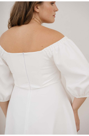 Платье Незнакомка 00.9280.2745 ткань костюмная ((56) 164-112-120, молочный)