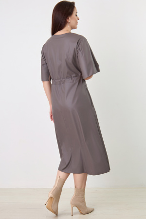 Платье Незнакомка 00.8485.2903 кожа стрейч ((44) 164-88-96, серо-бежевый)