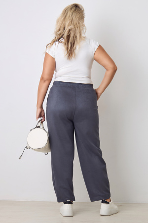 Брюки Незнакомка 05.8487.2828 трикотаж замша ((46) 164-92-100, серый)