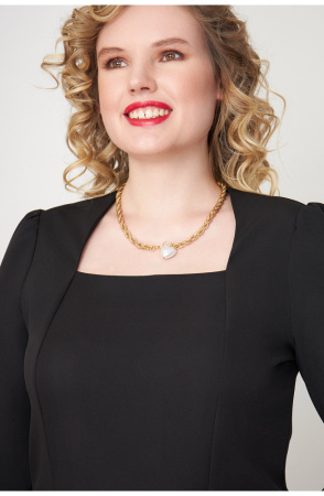 Платье Незнакомка 00.9280.2825 ткань костюмная ((52) 164-104-112, черный)