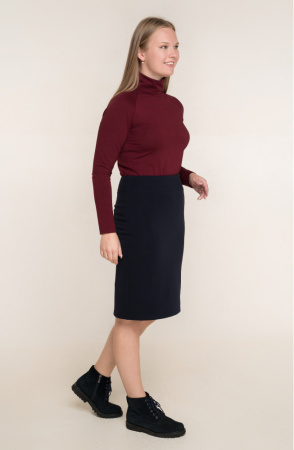 Юбка Незнакомка 04.8304.1158 трикотаж ((44) 164-88-96, темно-синий)