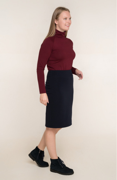 Юбка Незнакомка 04.8304.1158 трикотаж ((44) 164-88-96, темно-синий)