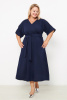 Платье женское Незнакомка 00.9408.2853 ткань костюмная ((58) 164-116-124, темно-синий)