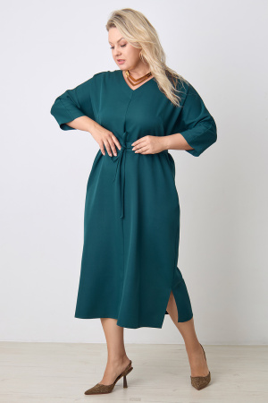 Платье Незнакомка 00.9280.2848 ткань костюмная ((48) 164-96-104, темно-зеленый)