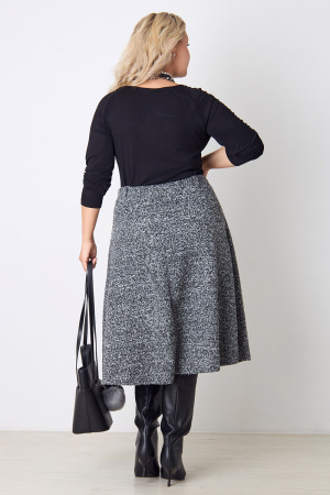 Юбка Незнакомка 04.8452.1748 трикотаж букле ((44) 164-88-96, черно-белый)